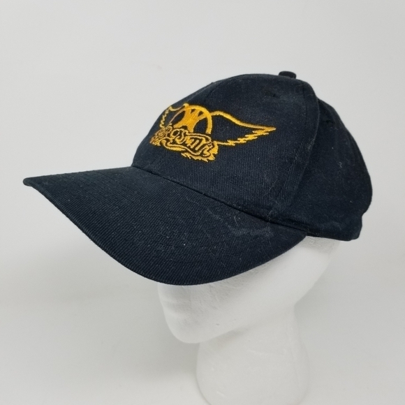 Aerosmith Giant Stitched Logo Nine Lives World Tour Snapback Hat Embroidered - Picture 10 of 10